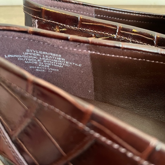 Madewell The Grayson Penny Loafer in Chocolate Raisin Crocodile NWOB size 11 - Picture 9 of 14